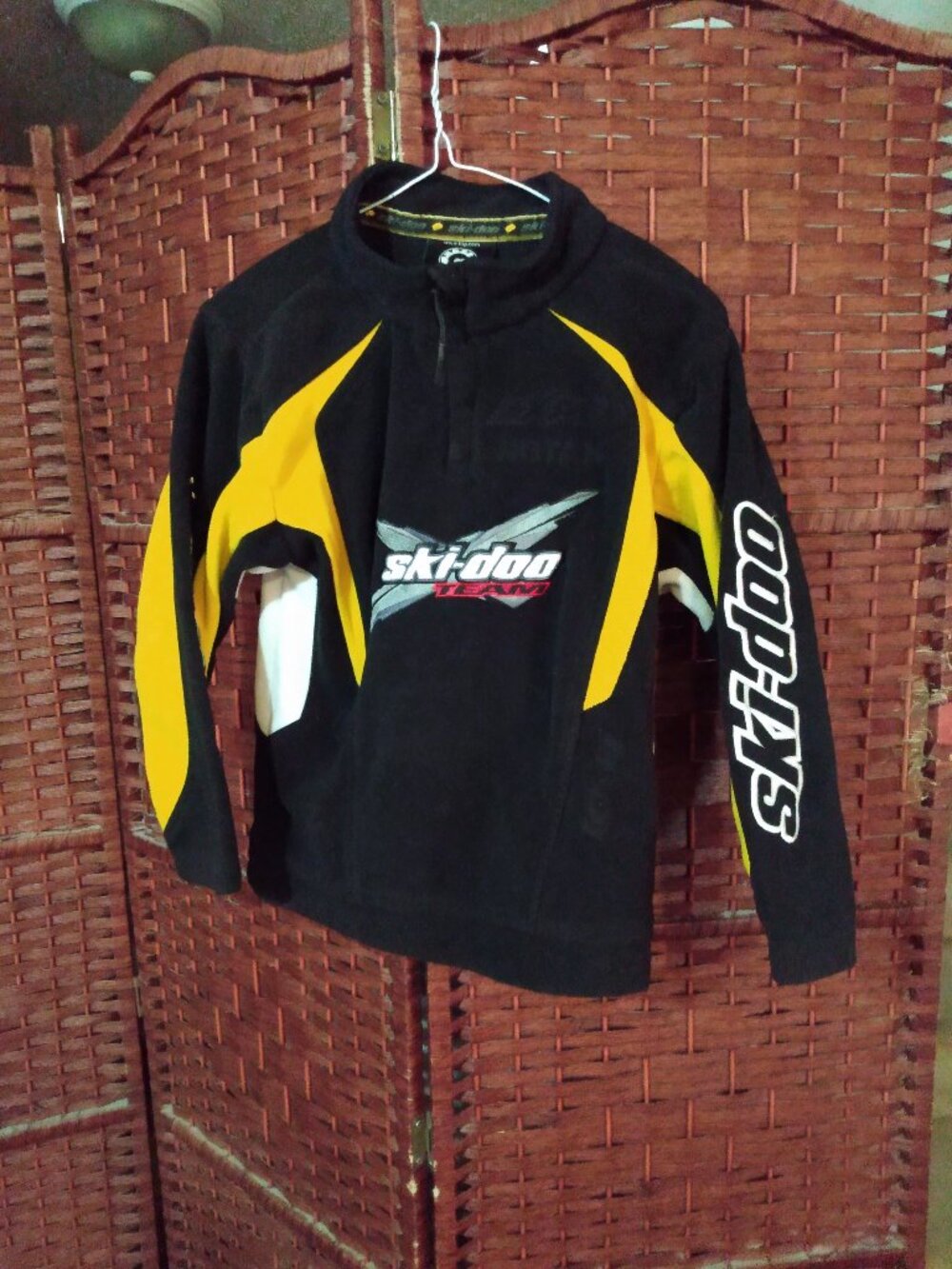 Youth Ski-doo Team 1/4 Zip Fleece Jacket Sweater Size 7-8 Kids Snowmobile